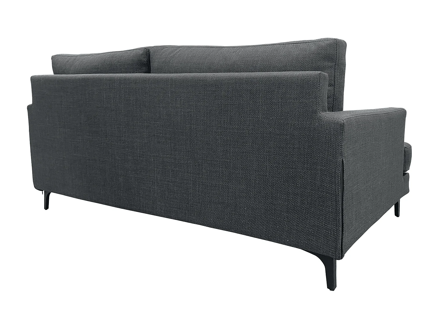 Canapé 3 pl WIMY 167 cm fixe tissu Anthracite - 100% déhoussable - Fab. France