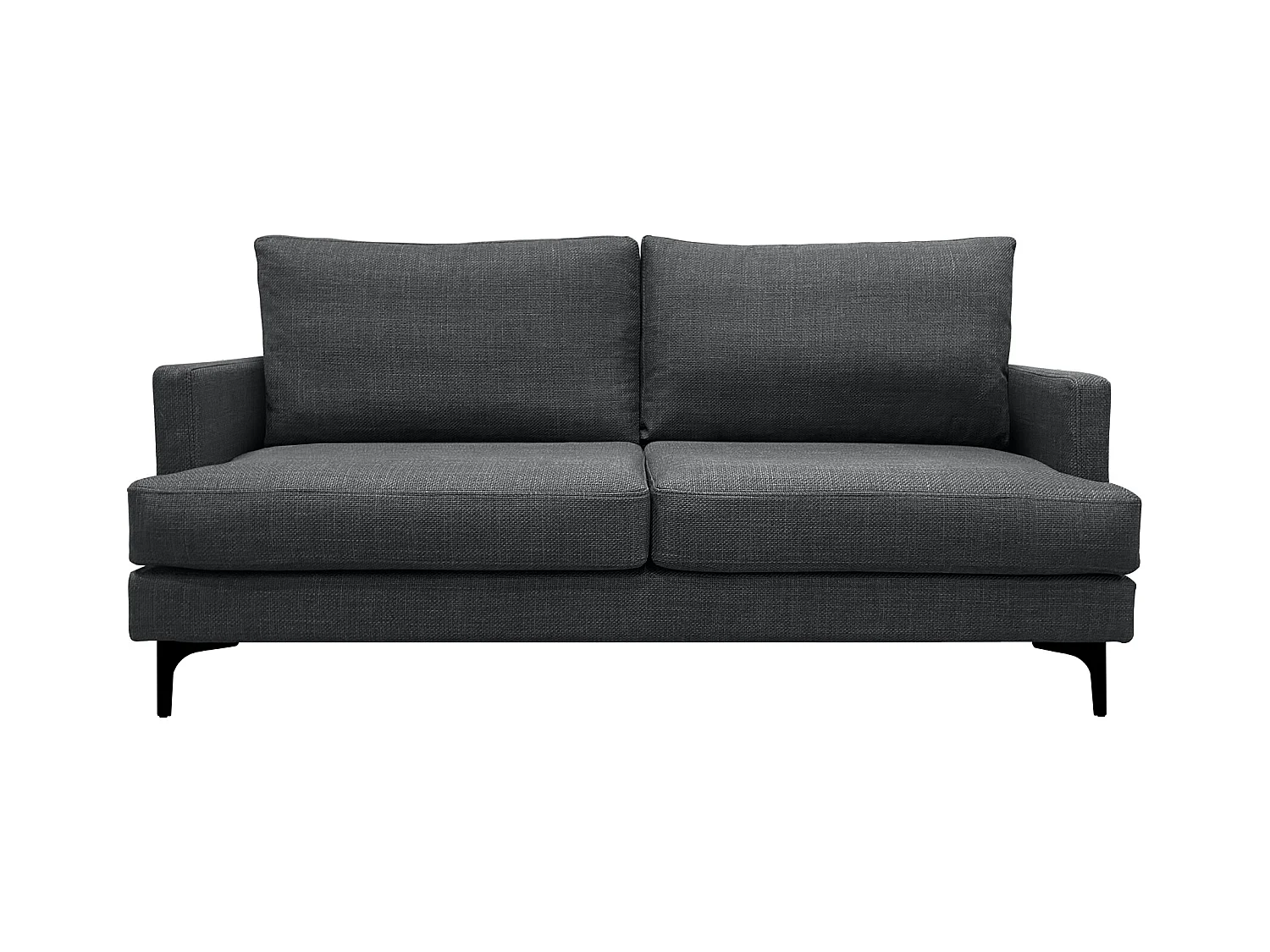 Canapé 3 pl WIMY 167 cm fixe tissu Anthracite - 100% déhoussable - Fab. France