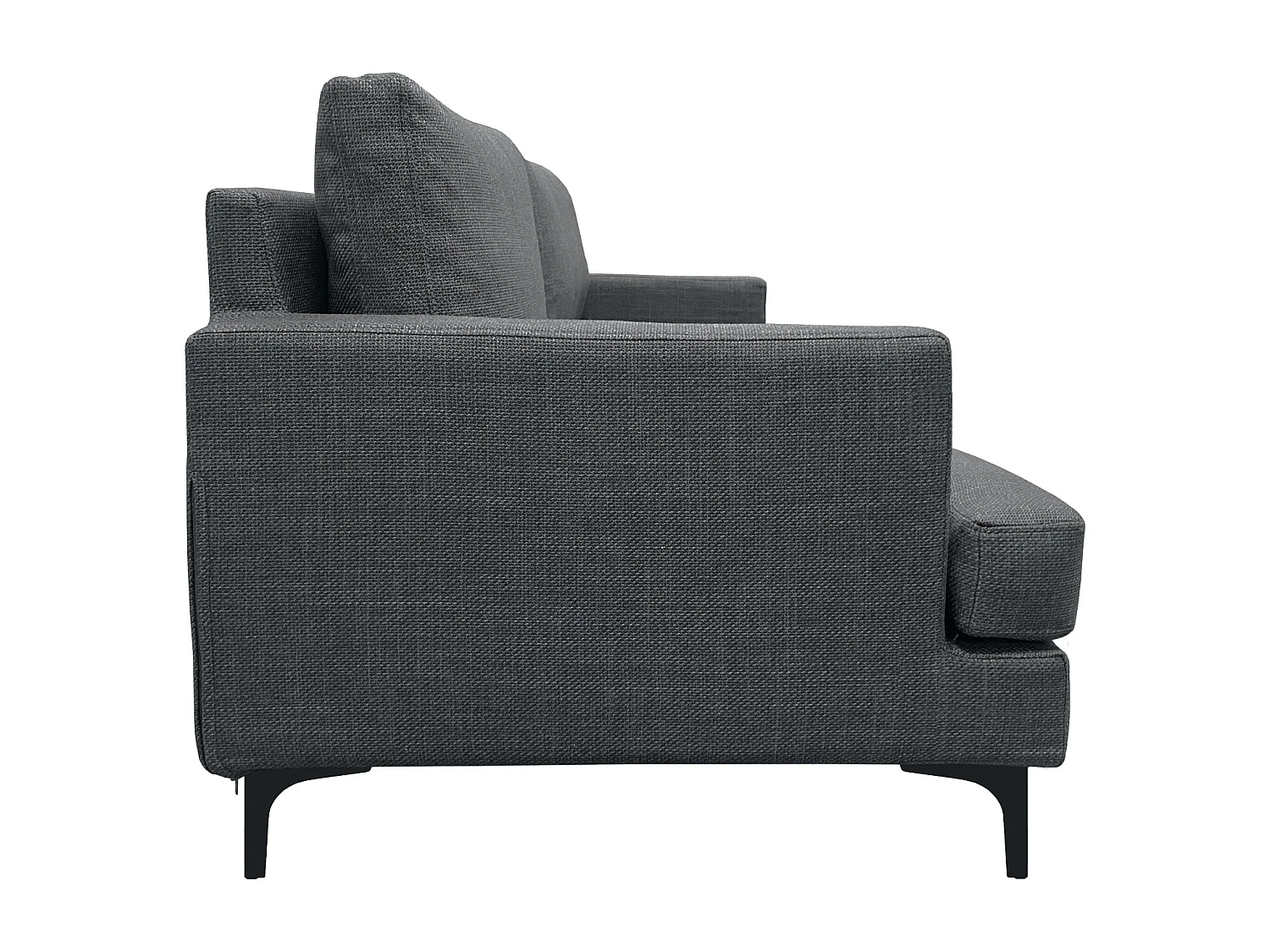 Canapé 3 pl WIMY 167 cm fixe tissu Anthracite - 100% déhoussable - Fab. France