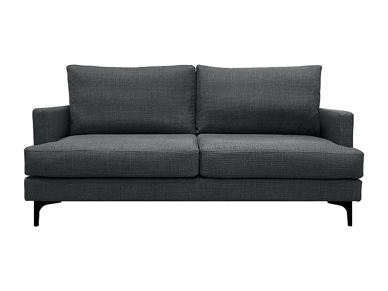 Canapé 3 pl WIMY 167 cm fixe tissu Anthracite - 100% déhoussable - Fab. France