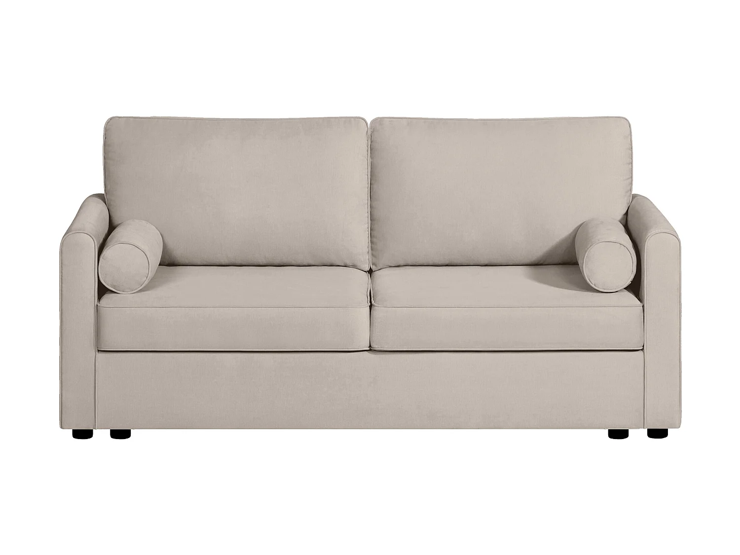Canapé 3 pl SCARPE 173 cm fixe tissu Tradition Beige - 100% déhoussable - Fab. France