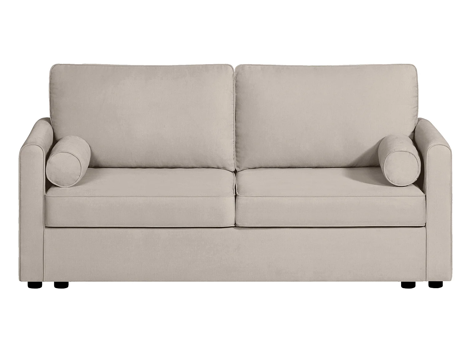 Canapé 3 pl SCARPE 173 cm fixe tissu Tradition Beige - 100% déhoussable - Fab. France