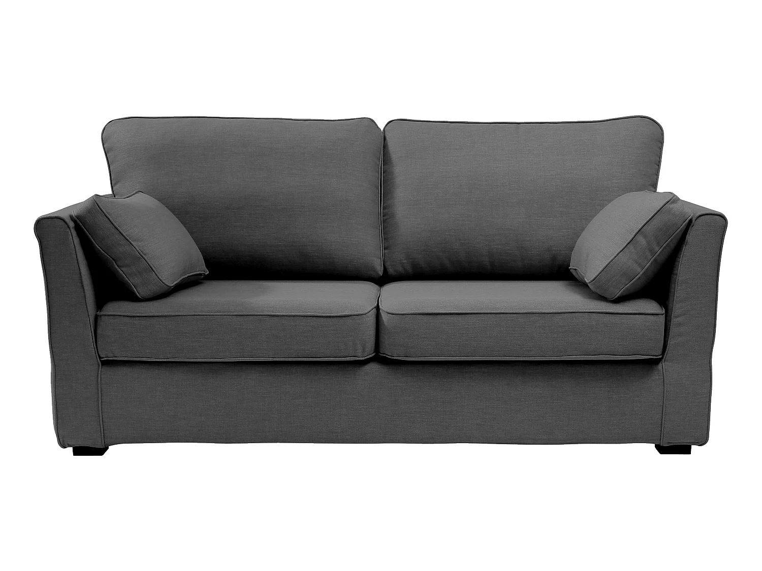 Canapé 3 pl ESCAUT 185 cm fixe tissu Tradition Anthracite - 100% déhoussable - Fab. France