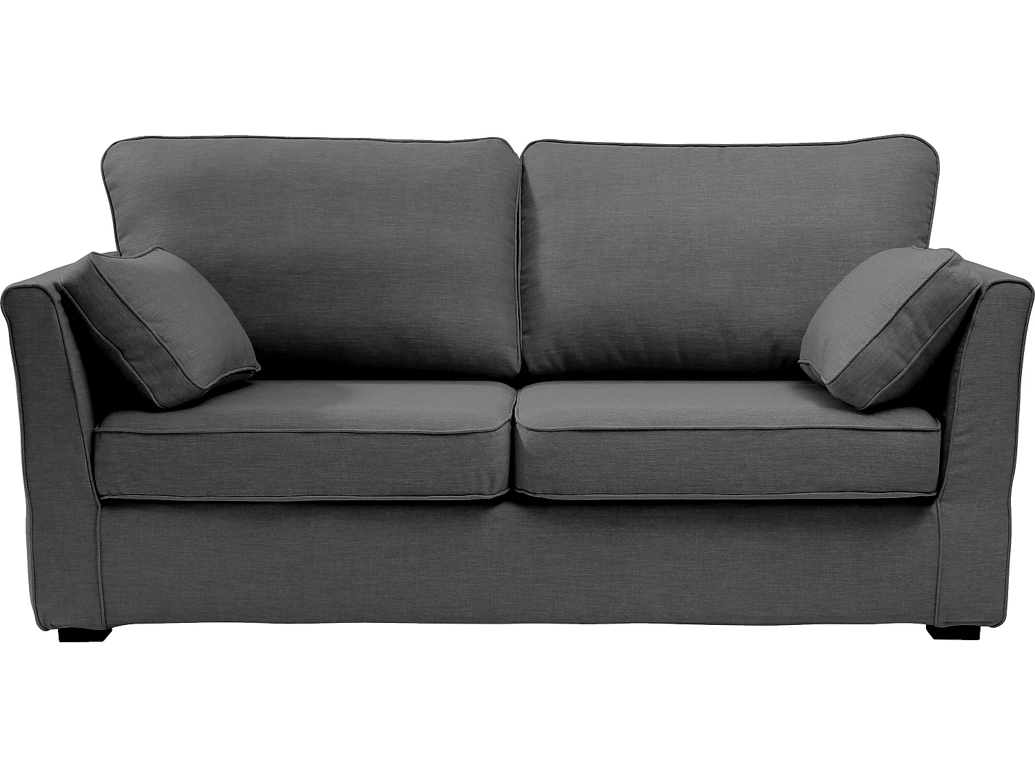 Canapé 3 pl ESCAUT 185 cm fixe tissu Tradition Anthracite - 100% déhoussable - Fab. France