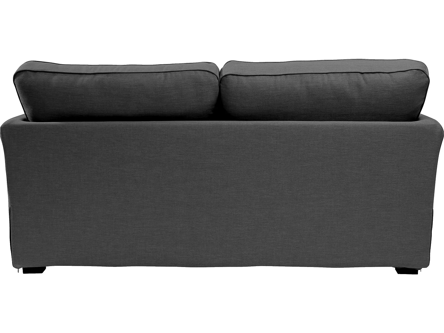 Canapé 3 pl ESCAUT 185 cm fixe tissu Tradition Anthracite - 100% déhoussable - Fab. France