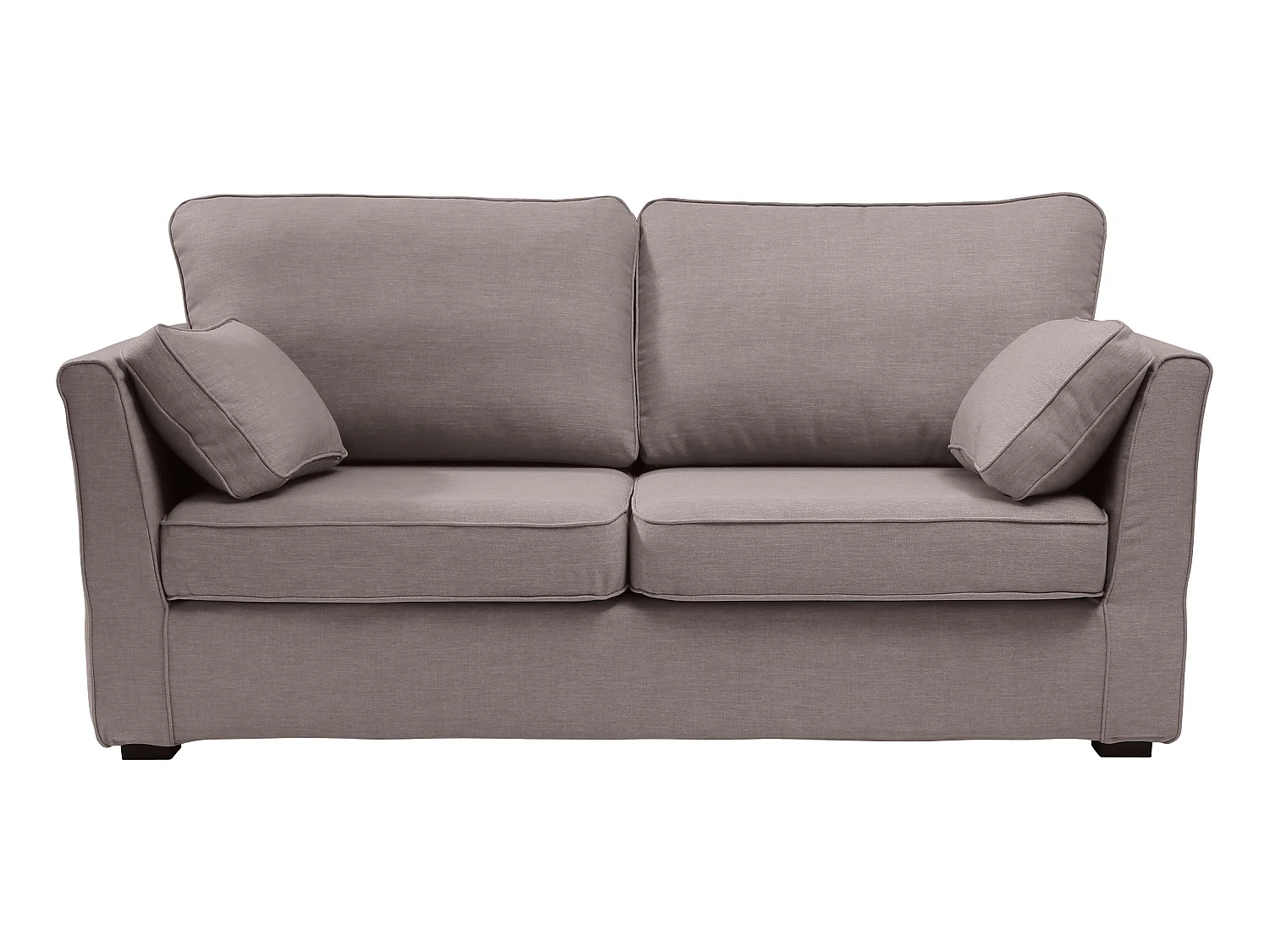 Canapé 3 pl ESCAUT 185 cm fixe tissu Tradition Taupe - 100% déhoussable - Fab. France