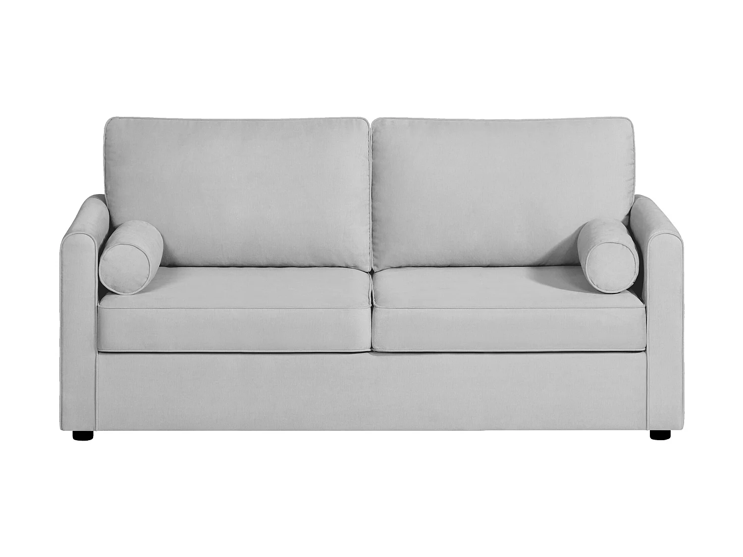 Canapé 3 pl SCARPE 173 cm fixe tissu Tradition Gris Clair - 100% déhoussable - Fab. France