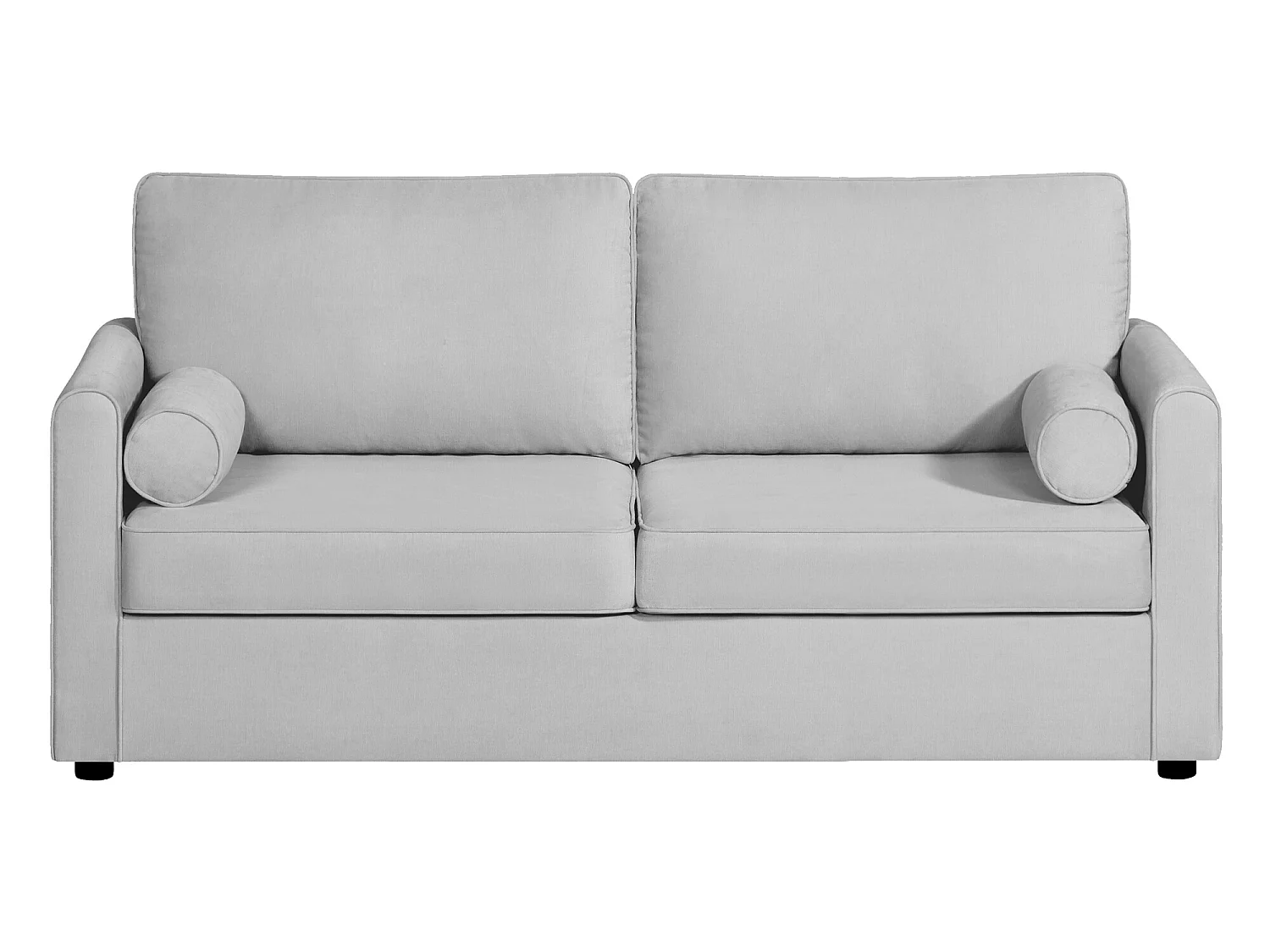 Canapé 3 pl SCARPE 173 cm fixe tissu Tradition Gris Clair - 100% déhoussable - Fab. France