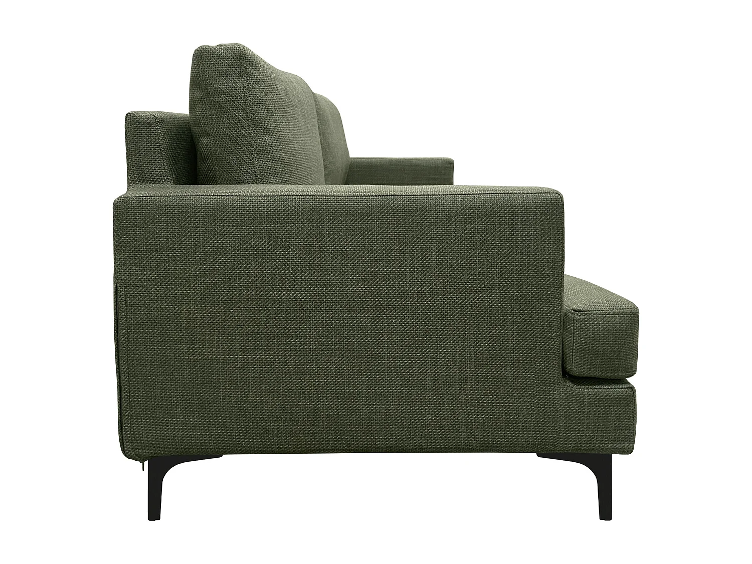 Canapé 3 pl WIMY 167 cm fixe tissu Forêt - 100% déhoussable - Fab. France