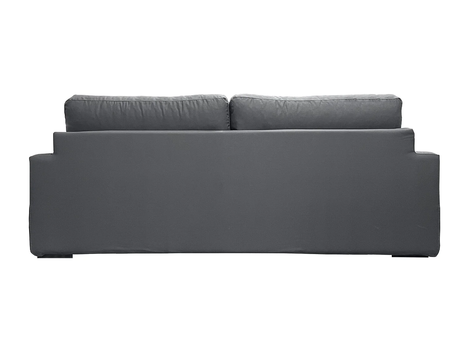 Canapé 4 pl TRESSIN 170 cm fixe tissu coton Anthracite - 100% déhoussable - Fab. France