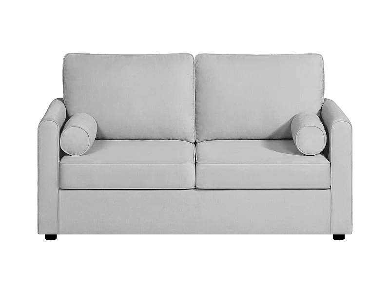 Canapé 2 pl SCARPE 153 cm fixe tissu Tradition Gris Clair - 100% déhoussable - Fab. France