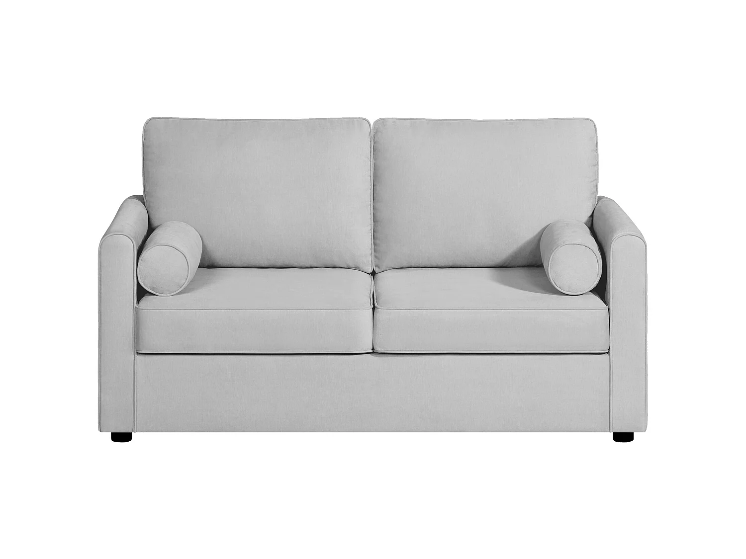 Canapé 2 pl SCARPE 153 cm fixe tissu Tradition Gris Clair - 100% déhoussable - Fab. France