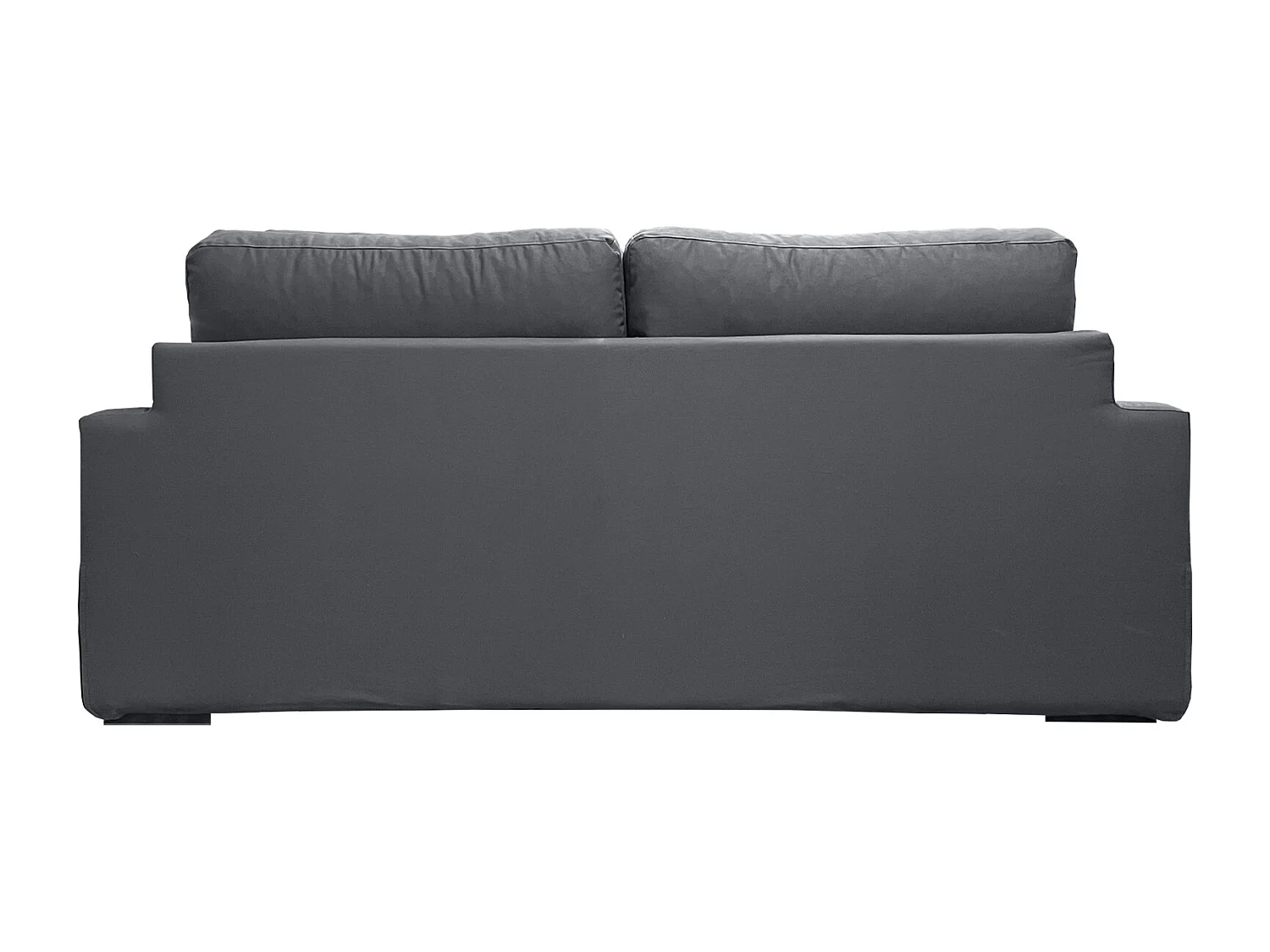 Canapé 3 pl TRESSIN 170 cm fixe tissu coton Anthracite - 100% déhoussable - Fab. France