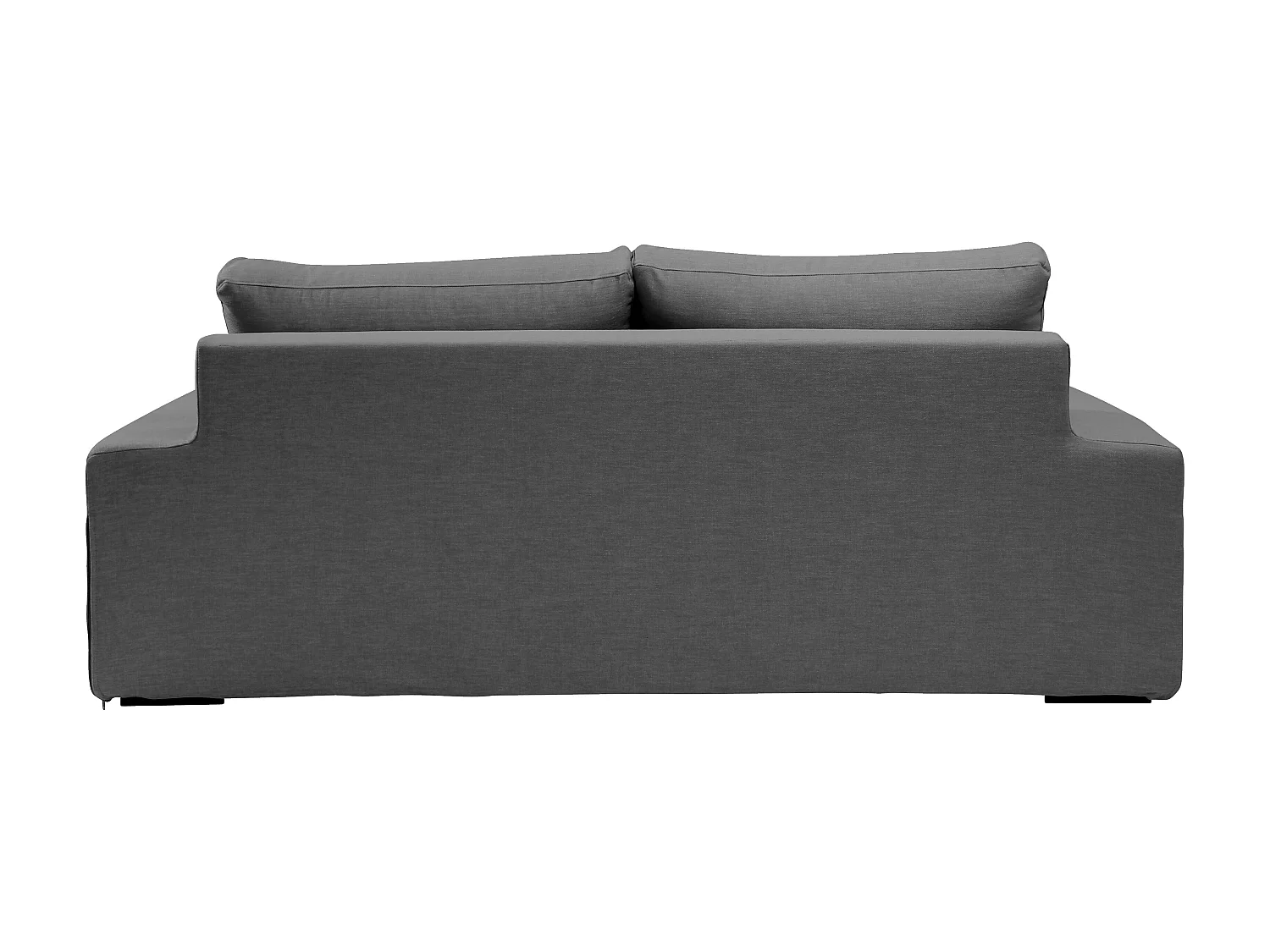Canapé 3 pl DEULE 193 cm fixe tissu Tradition Anthracite - 100% déhoussable - Fab. France