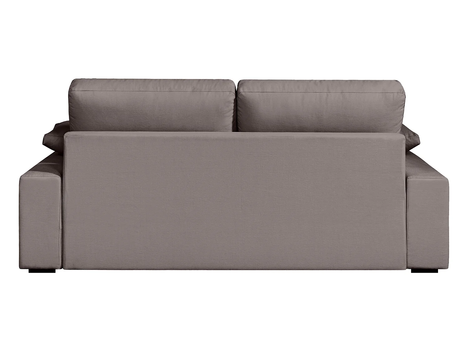 Canapé 3 pl DEULE 193 cm fixe tissu Tradition Taupe - 100% déhoussable - Fab. France