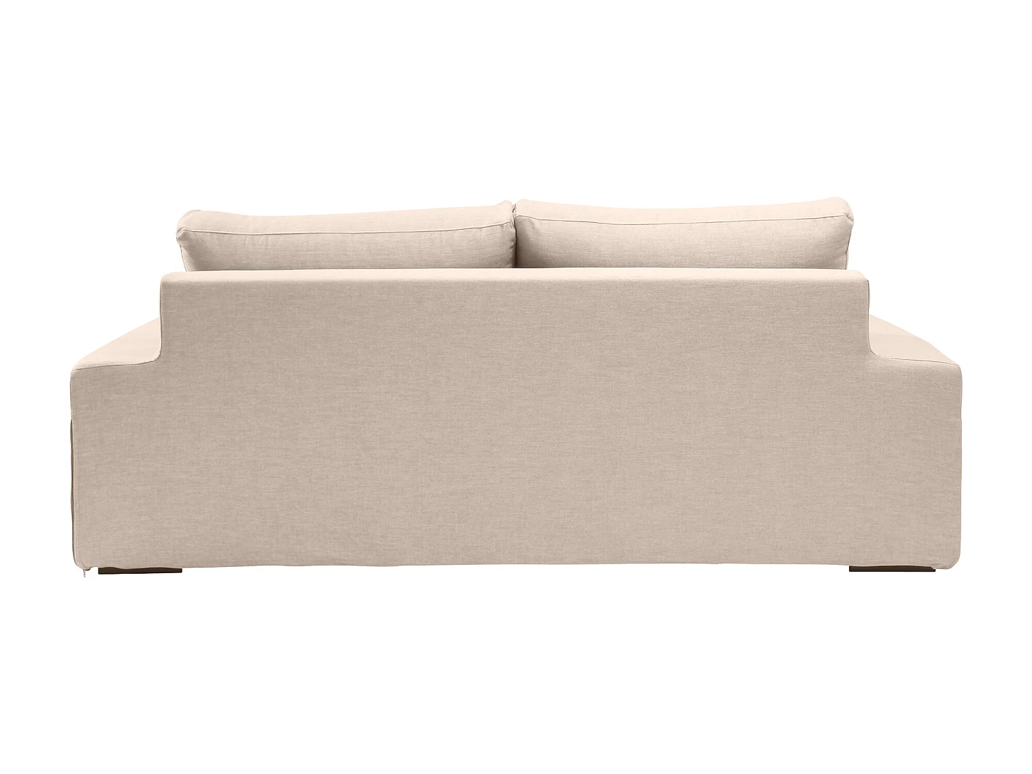 Canapé 3 pl DEULE 193 cm fixe tissu Tradition Beige - 100% déhoussable - Fab. France