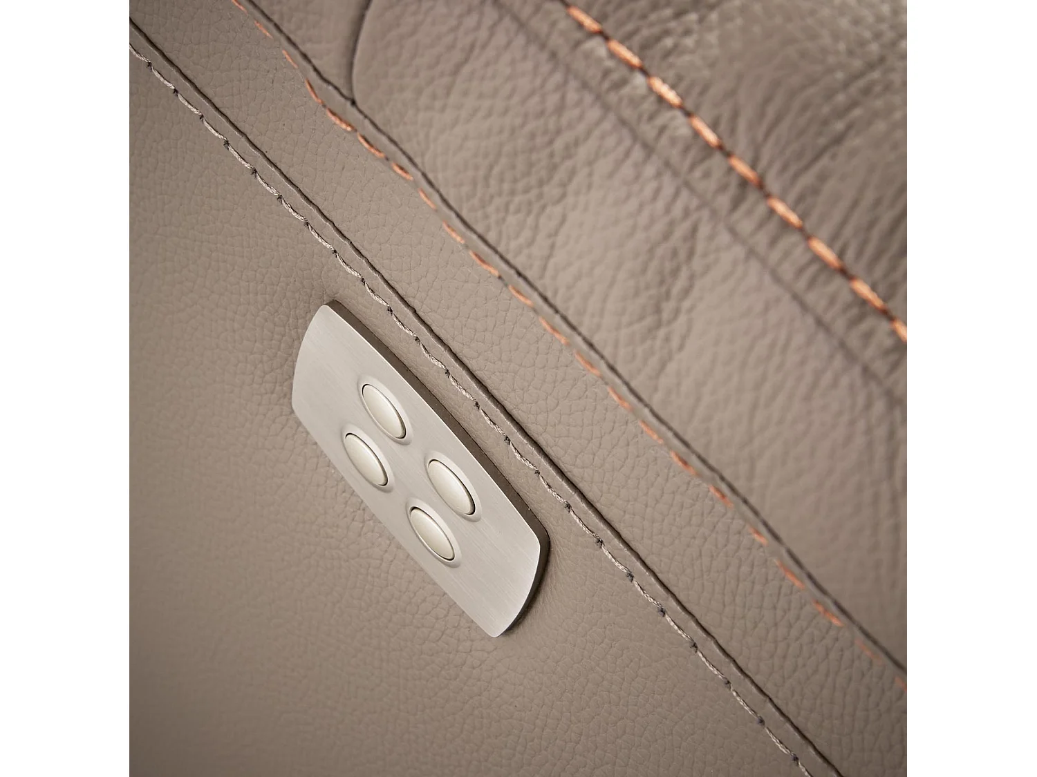 Canapé cuir 2 places, 2 relax électriques Bilbao Gris