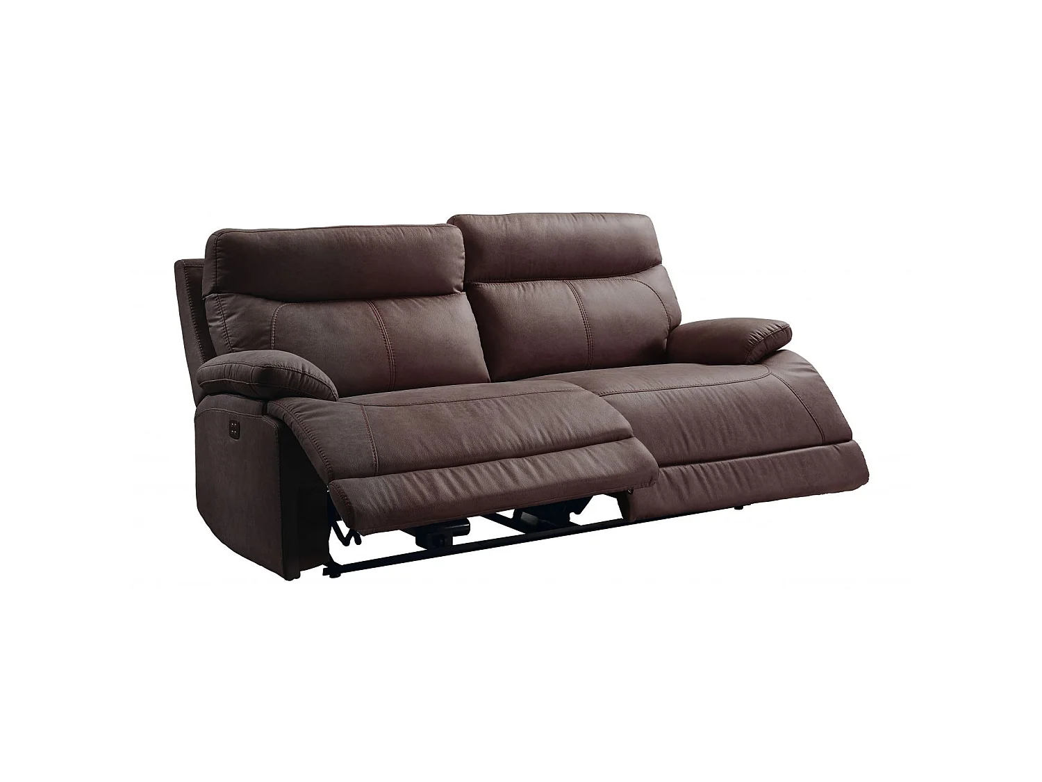 Canapé 3 places, 2 relax électriques Bilbao Marron