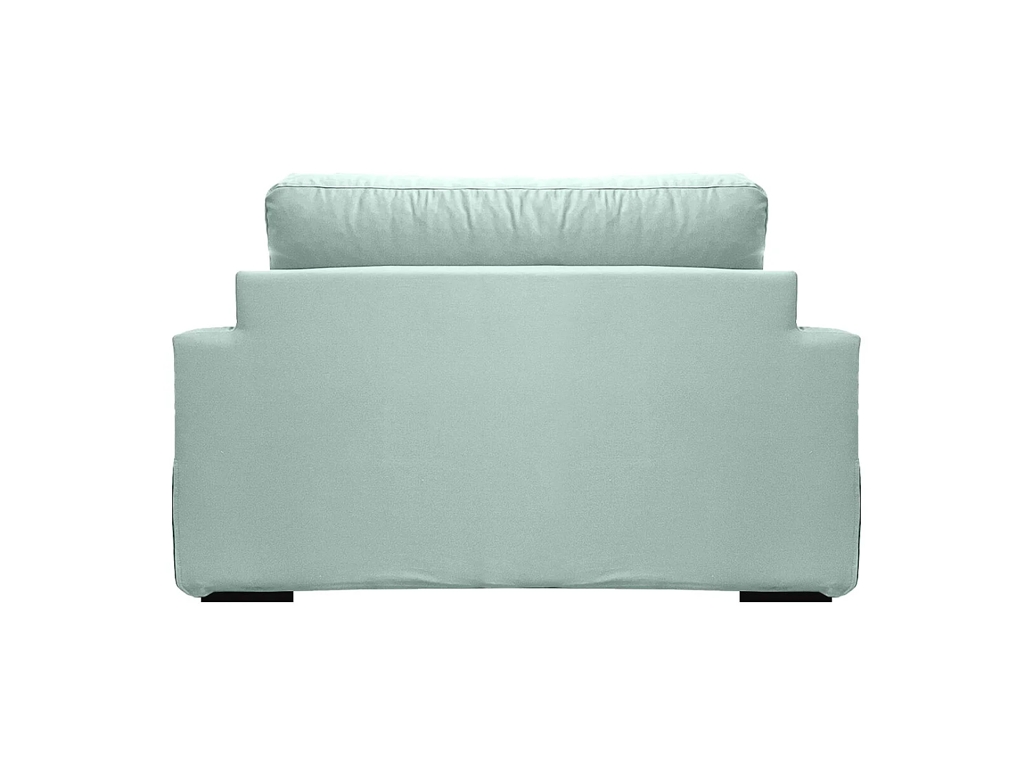 Fauteuil XL TRESSIN 145 cm fixe tissu coton Céladon - 100% déhoussable - Fab. France