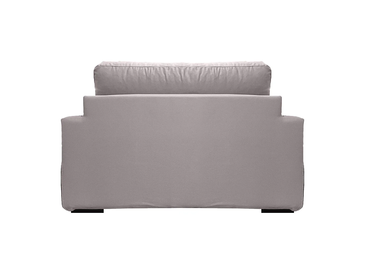 Fauteuil XL TRESSIN 145 cm fixe tissu coton Gris Clair - 100% déhoussable - Fab. France
