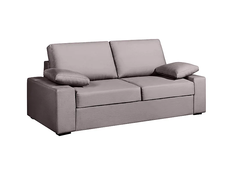 Convertible 14 cm HR 35kg/m³ canapé 3 pl DEULE 203 cm Tradition Taupe - Fab. France