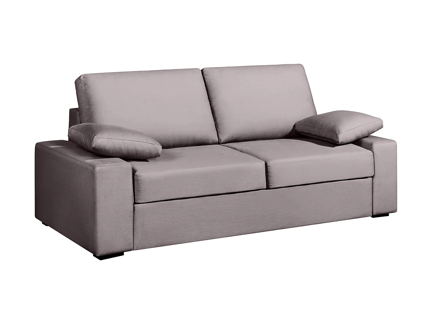 Convertible 14 cm HR 35kg/m³ canapé 3 pl DEULE 203 cm Tradition Taupe - Fab. France