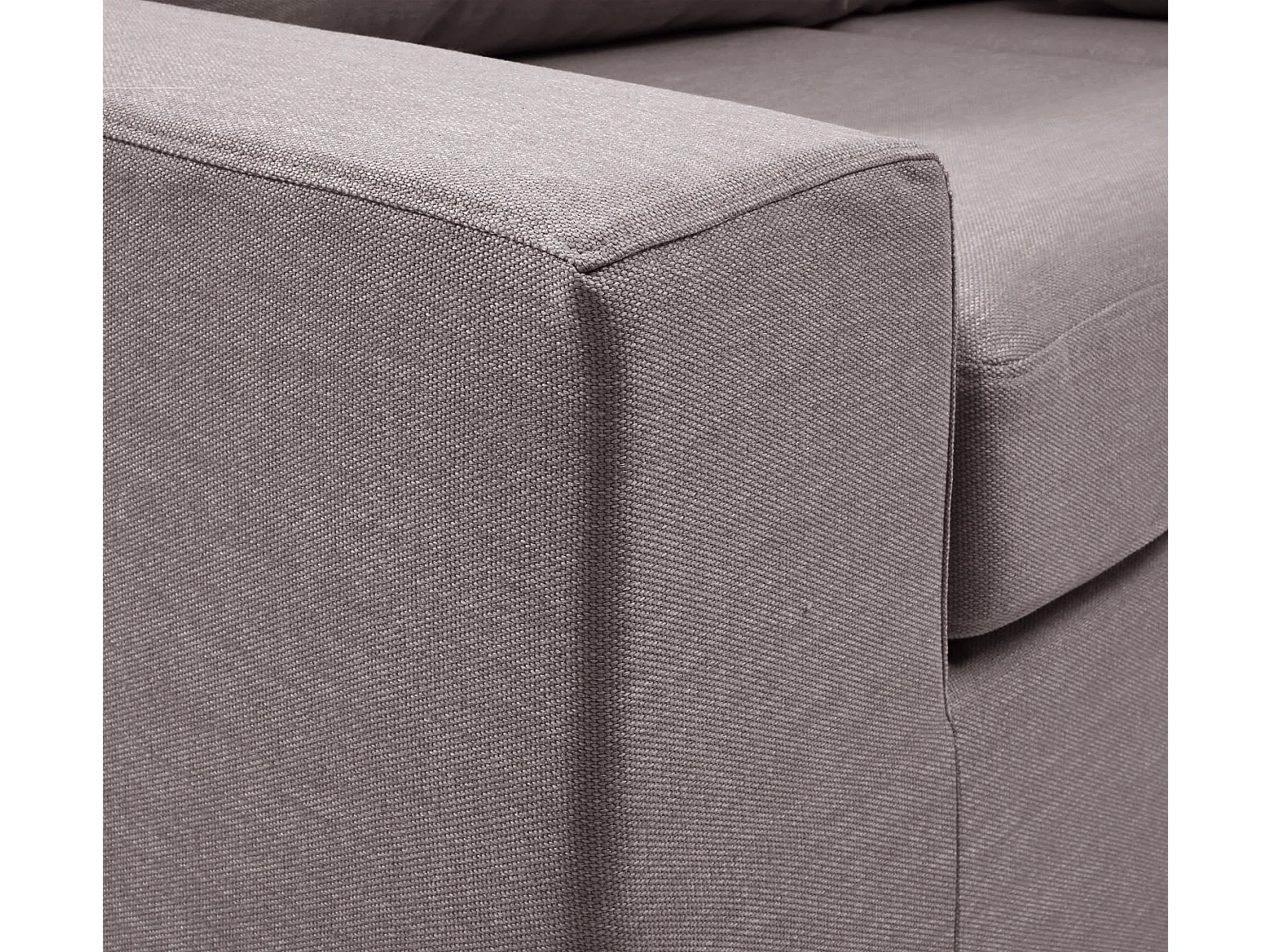 Convertible 14 cm HR 35kg/m³ canapé 3 pl DEULE 203 cm Tradition Taupe - Fab. France