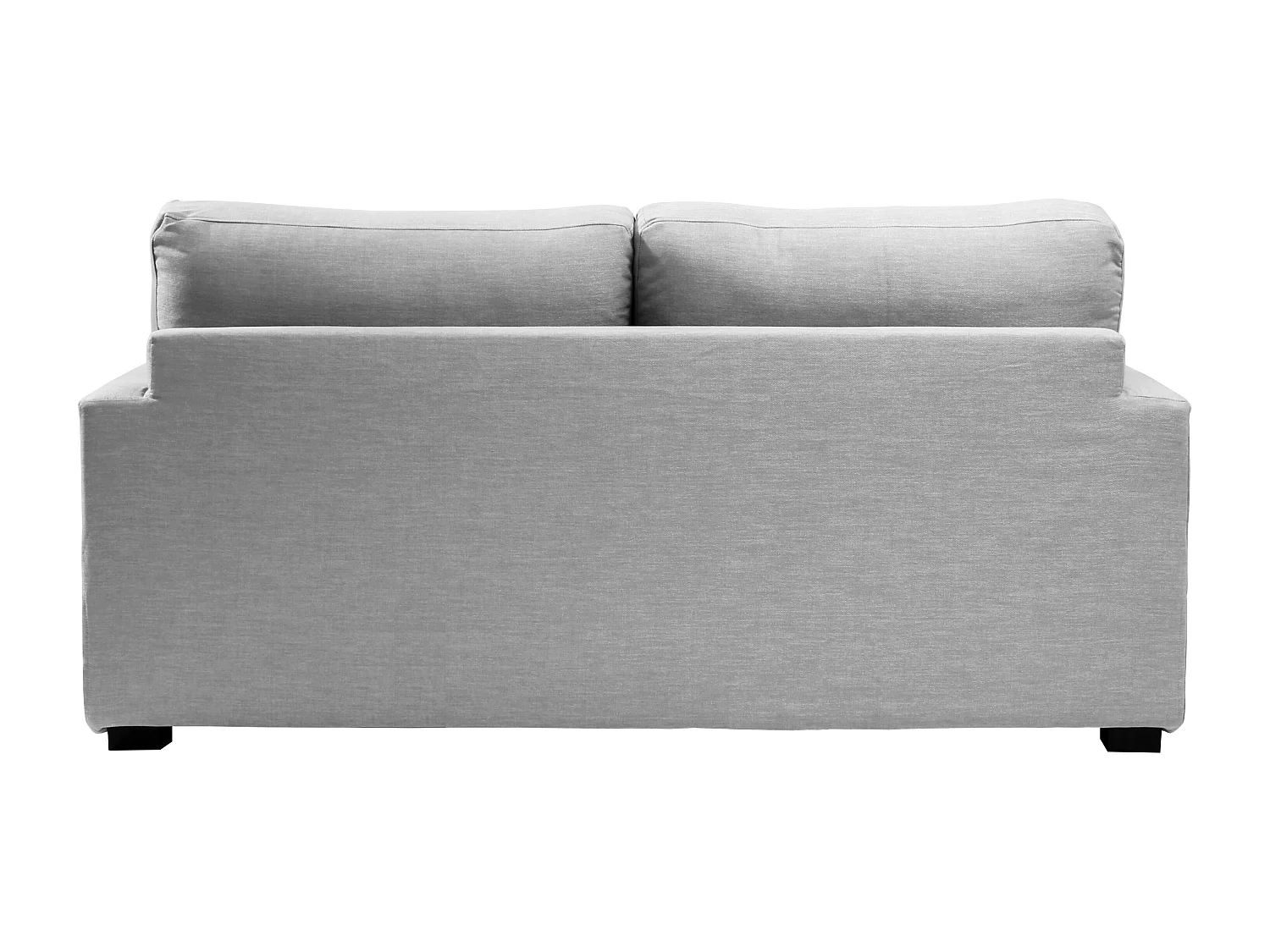 Convertible 6 cm lattes canapé 3 pl LYS 175 cm tissu Tradition Gris Clair - Fab. France