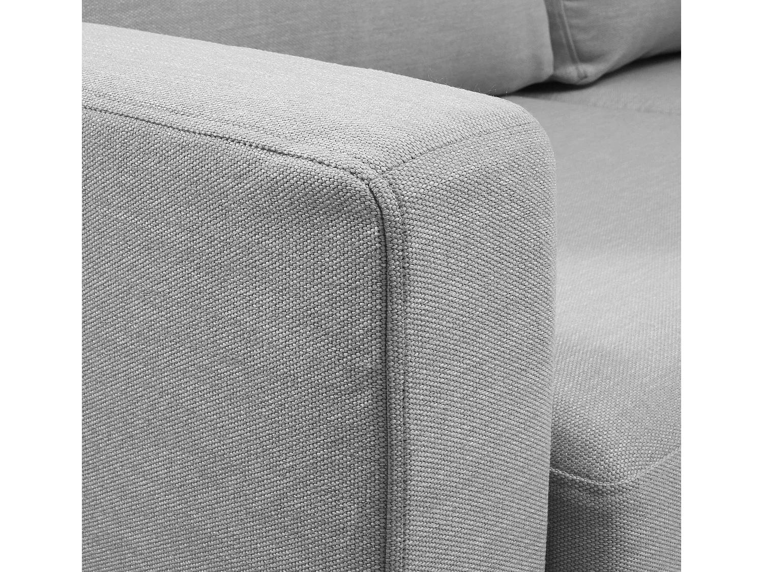 Canapé d'angle convertible 14 cm LYS 260x160 cm Tradition Gris Clair - Fab. en France