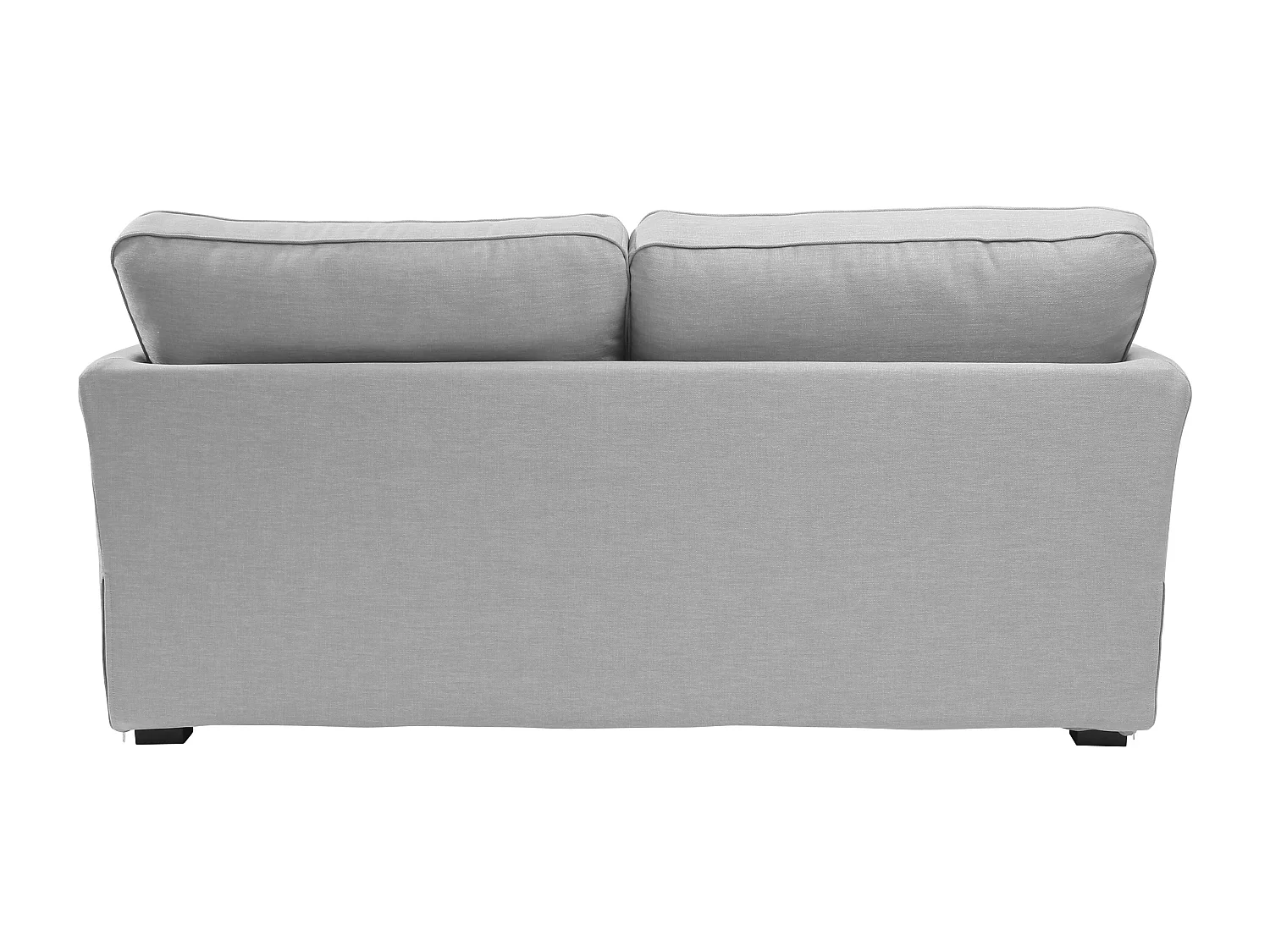 Convertible 6 cm lattes canapé 3 pl ESCAUT 185 cm tissu Tradition Gris Clair - Fab. France