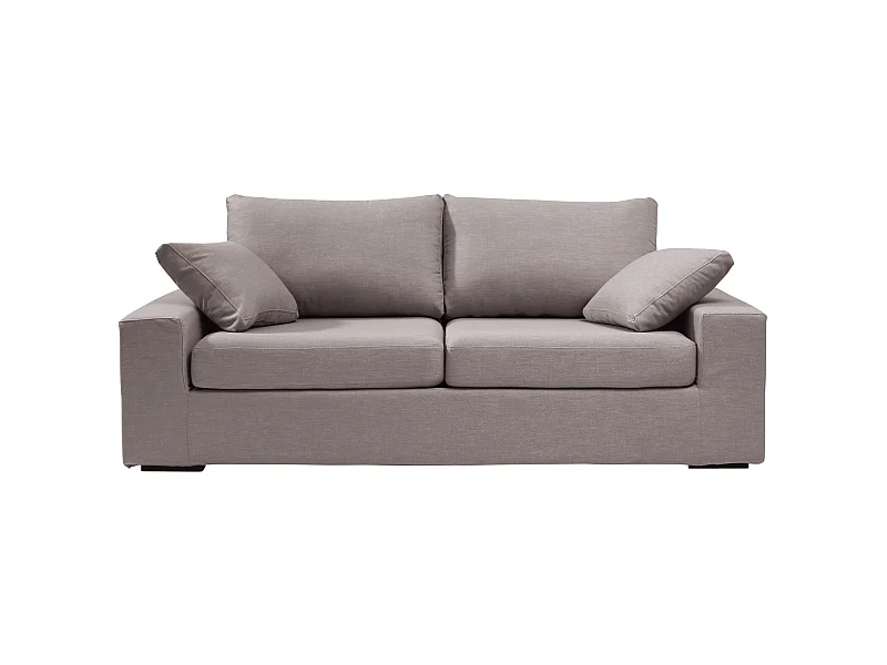 Convertible 6 cm lattes canapé 3 pl DEULE 193 cm tissu Tradition Taupe - Fab. France