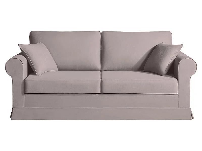 Convertible 14 cm HR 35kg/m³ canapé 3 pl COLME 200 cm tissu Tradition Taupe