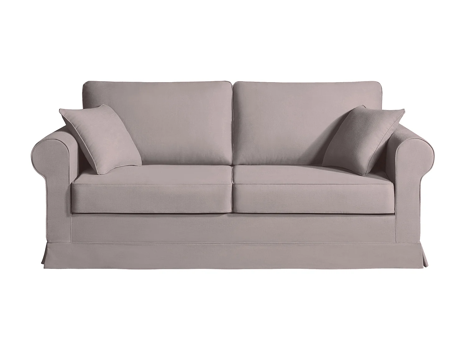 Convertible 14 cm HR 35kg/m³ canapé 3 pl COLME 200 cm tissu Tradition Taupe