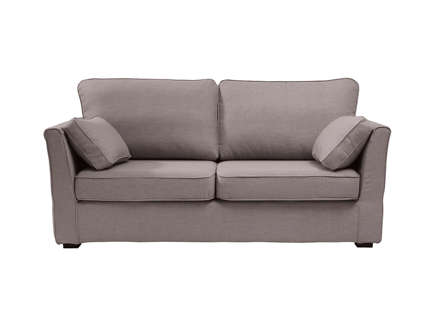 Convertible 6 cm lattes canapé 3 pl ESCAUT 185 cm tissu Tradition Taupe - Fab. France
