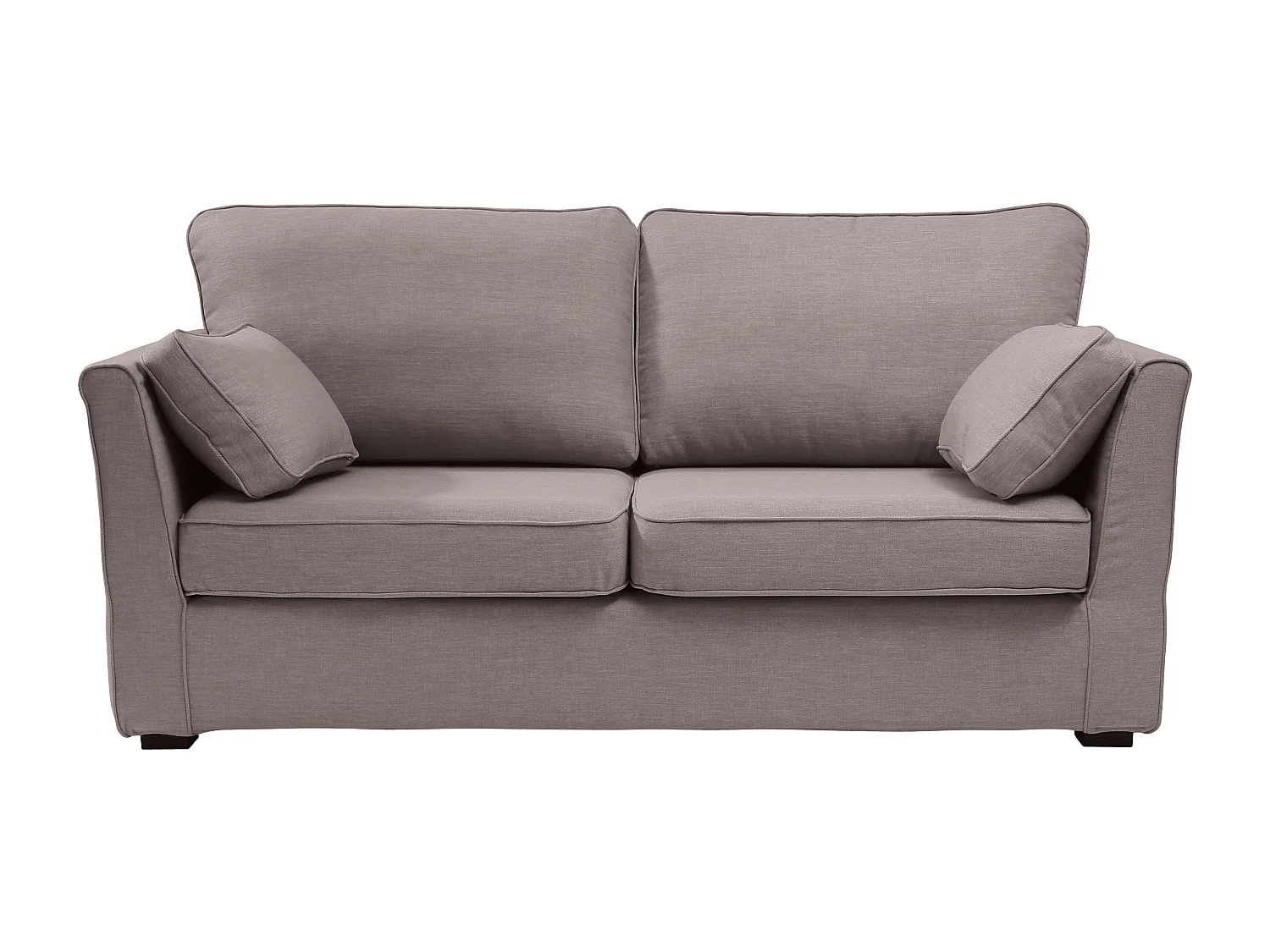 Convertible 6 cm lattes canapé 3 pl ESCAUT 185 cm tissu Tradition Taupe - Fab. France