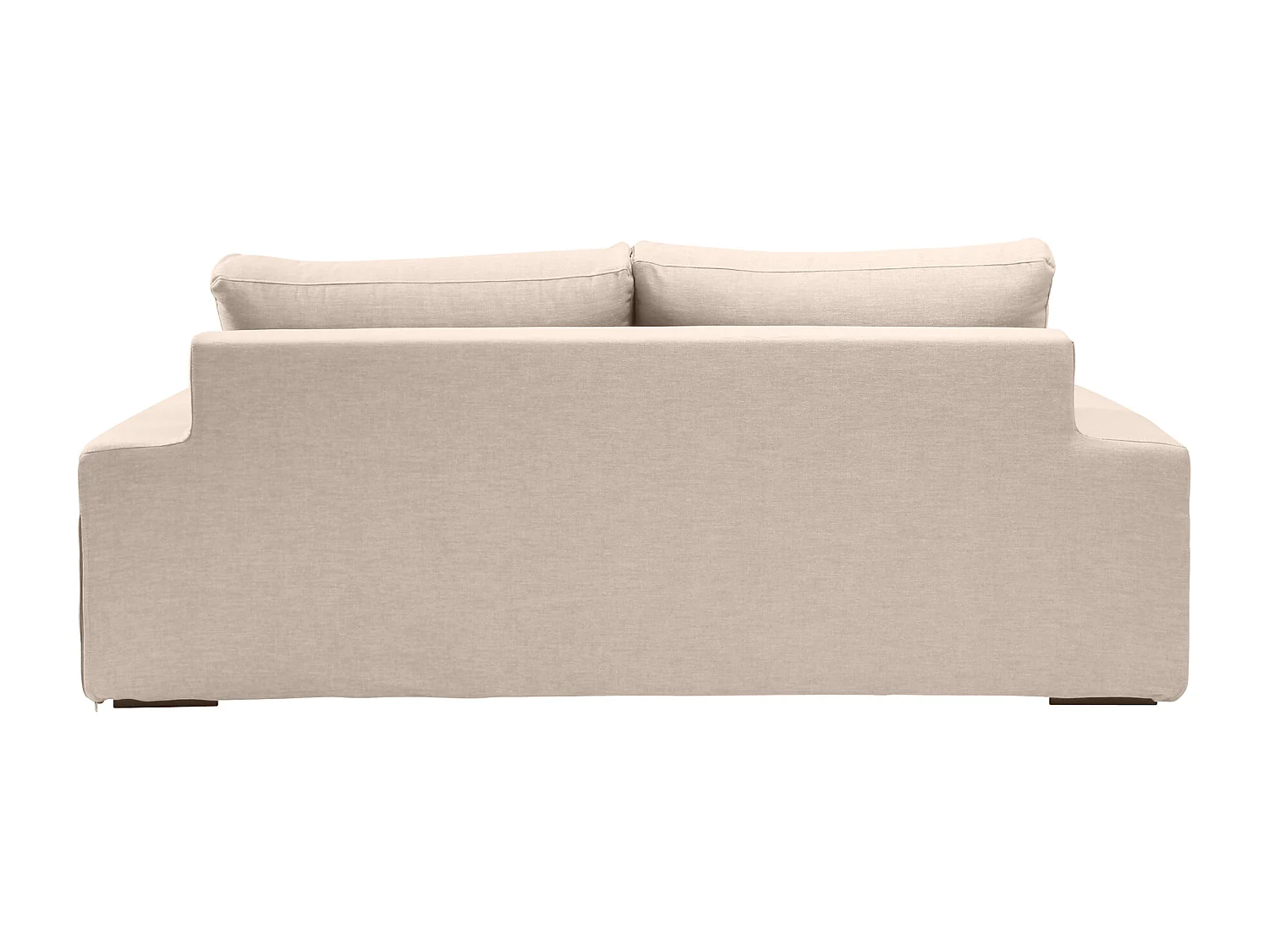 Convertible 6 cm lattes canapé 3 pl DEULE 193 cm tissu Tradition Beige - Fab. France