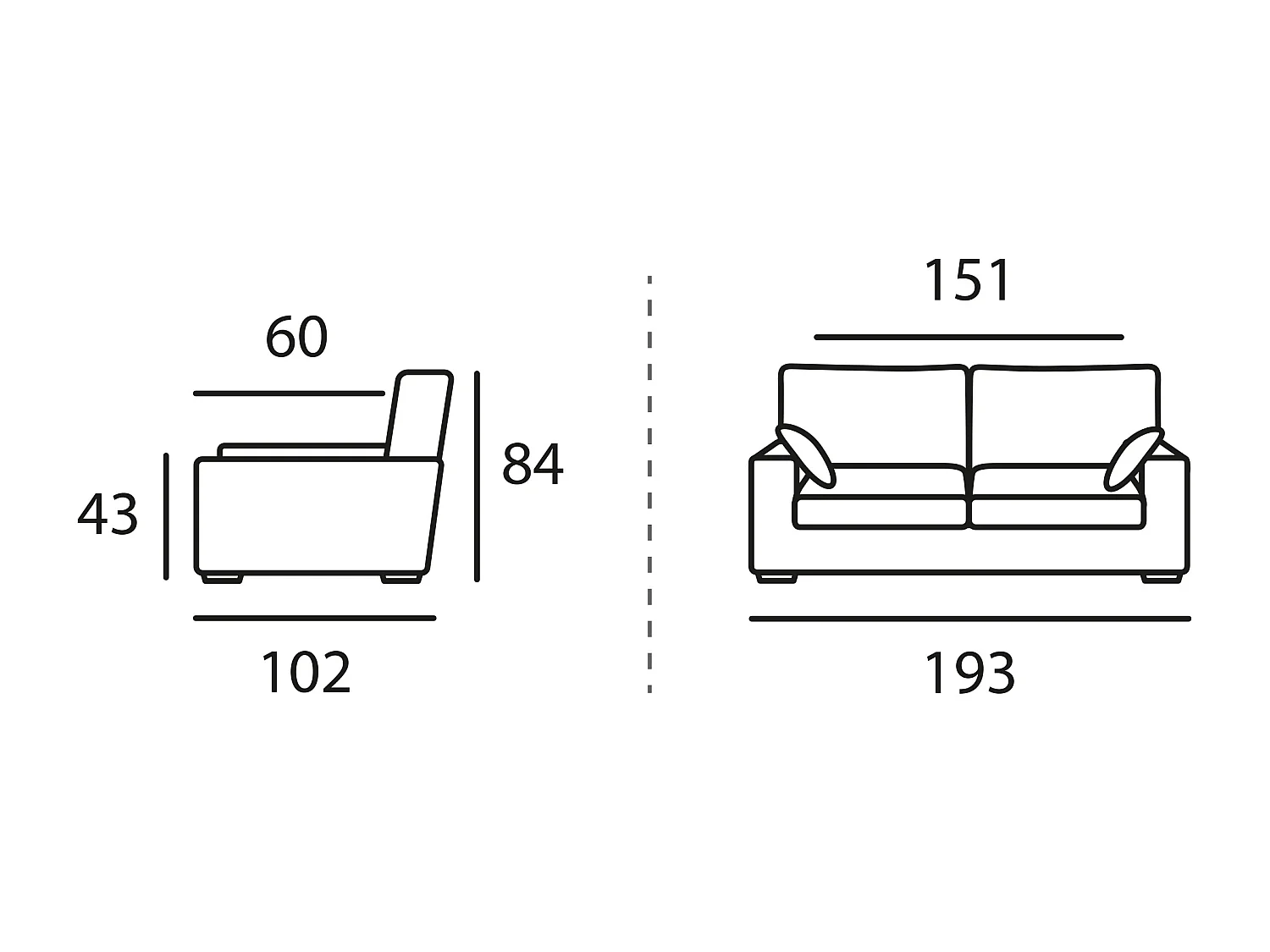 Convertible 6 cm lattes canapé 3 pl DEULE 193 cm tissu Tradition Beige - Fab. France