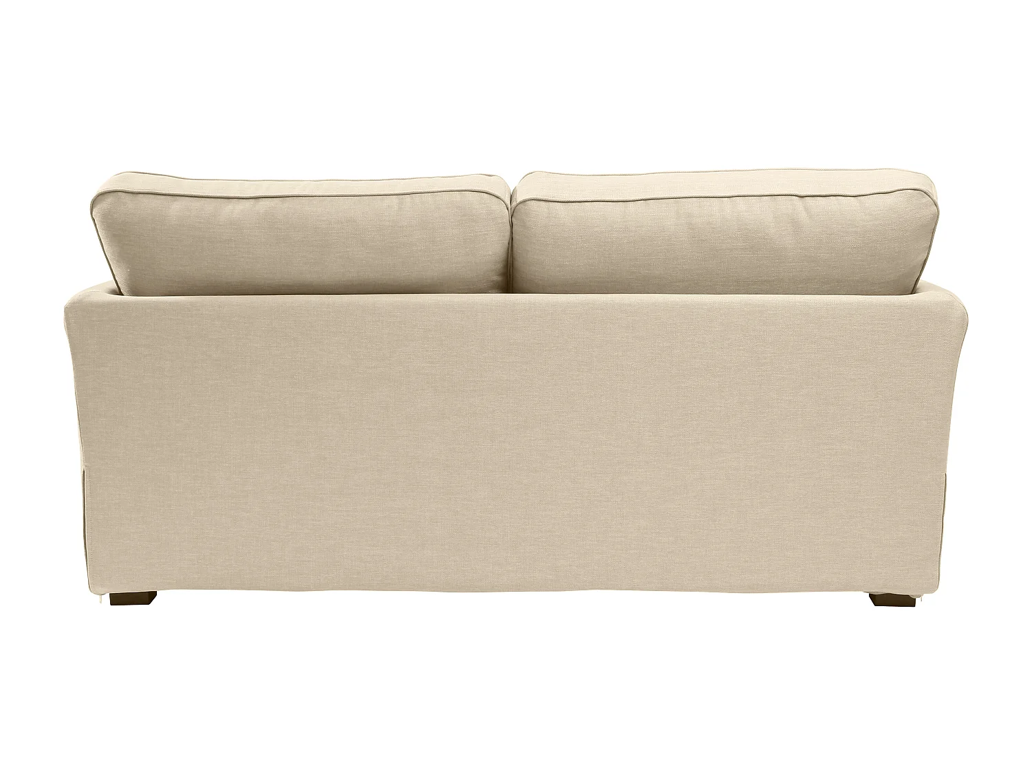 Convertible 6 cm lattes canapé 3 pl ESCAUT 185 cm tissu Tradition Beige - Fab. France