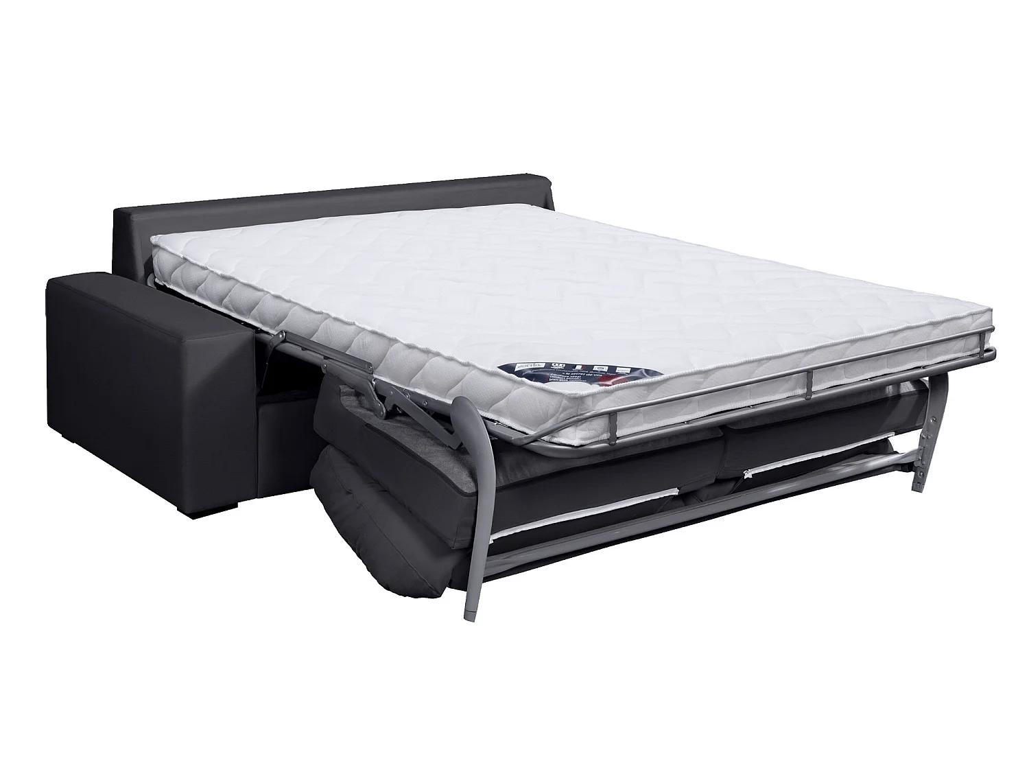 Convertible 14 cm HR 35kg/m³ canapé 3 pl DEULE 203 cm Tradition Anthracite - Fab. France