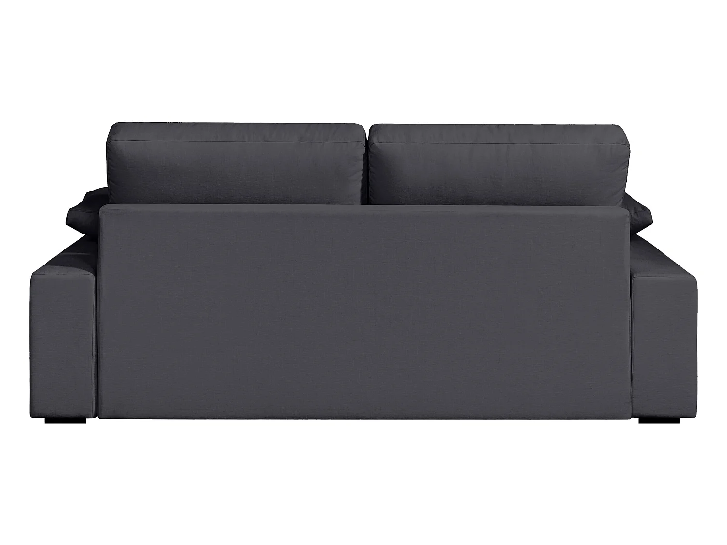 Convertible 14 cm HR 35kg/m³ canapé 3 pl DEULE 203 cm Tradition Anthracite - Fab. France