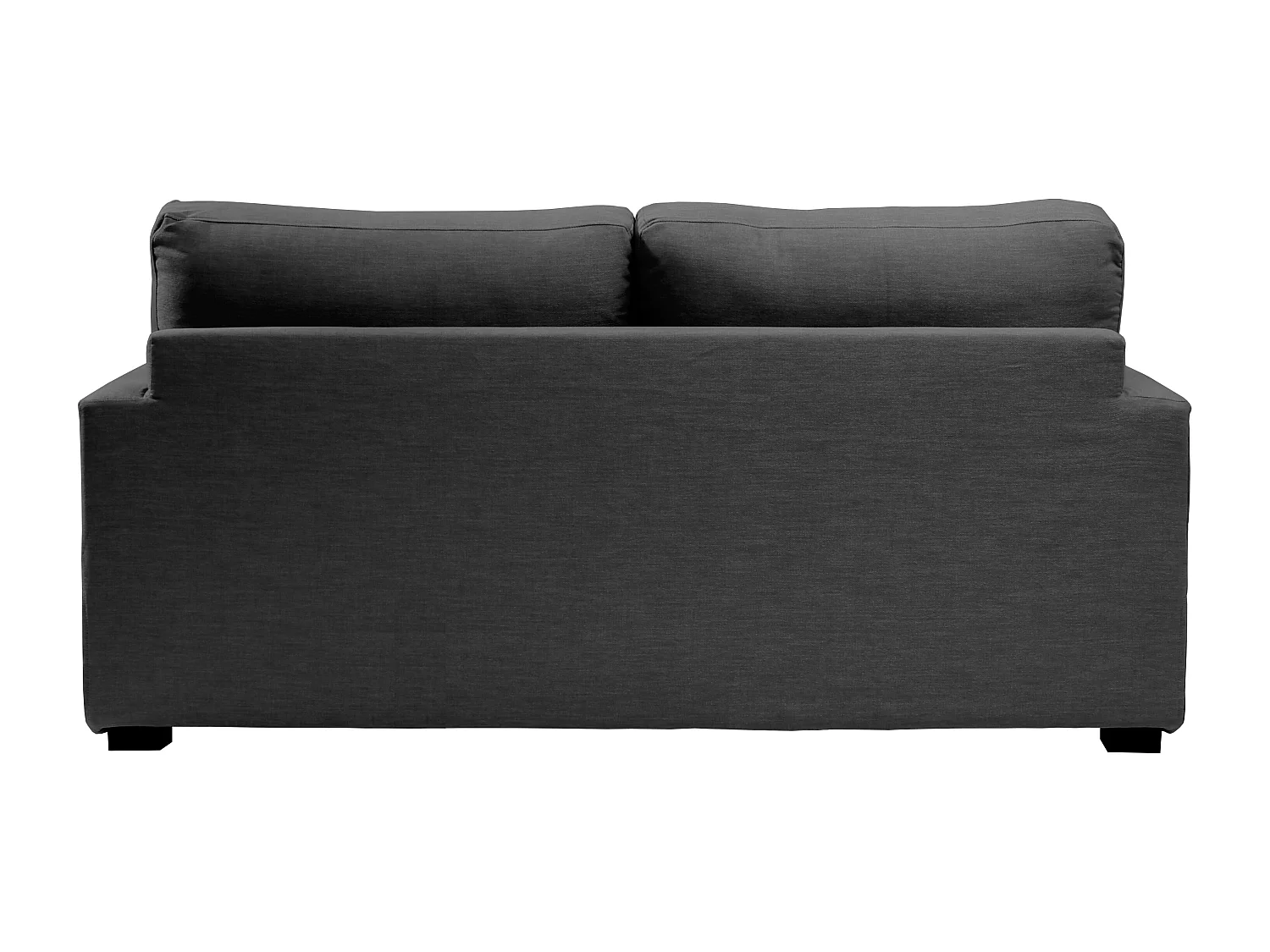 Convertible 6 cm lattes canapé 3 pl LYS 175 cm tissu Tradition Anthracite - Fab. France