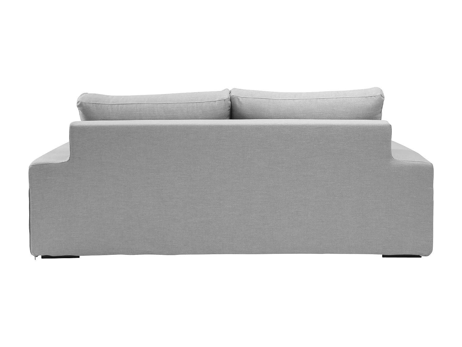 Convertible 6 cm lattes canapé 3 pl DEULE 193 cm tissu Tradition Gris Clair - Fab. France