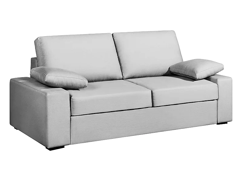 Convertible 14 cm HR 35kg/m³ canapé 3 pl DEULE 203 cm Tradition Gris Clair - Fab. France