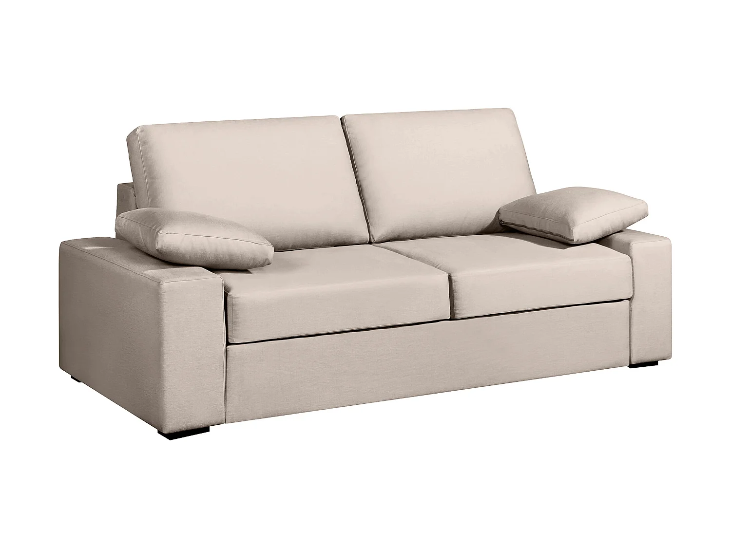 Convertible 14 cm HR 35kg/m³ canapé 3 pl DEULE 203 cm Tradition Beige - Fab. France