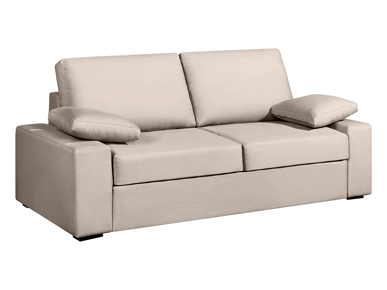 Convertible 14 cm HR 35kg/m³ canapé 3 pl DEULE 203 cm Tradition Beige - Fab. France