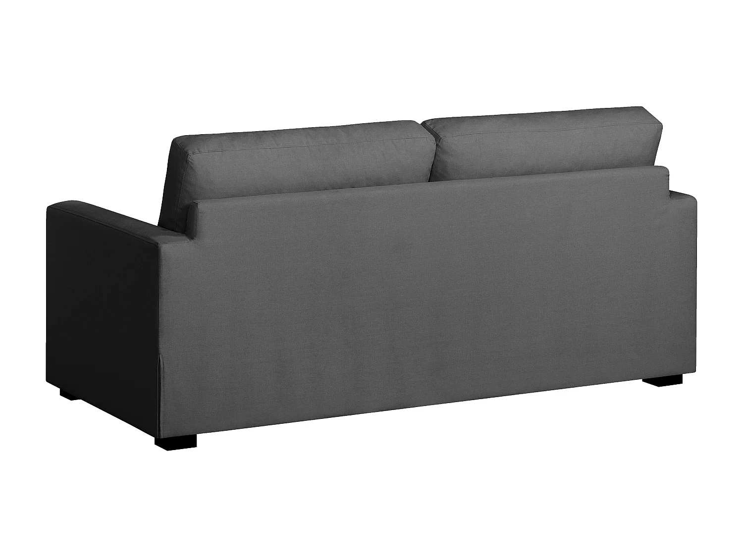 Convertible 14 cm HR 35kg/m³ canapé 3 pl LYS 185 cm tissu Tradition Anthracite - Fab. France