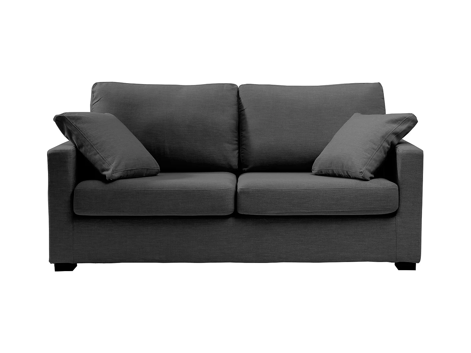 Convertible 14 cm HR 35kg/m³ canapé 3 pl LYS 185 cm tissu Tradition Anthracite - Fab. France