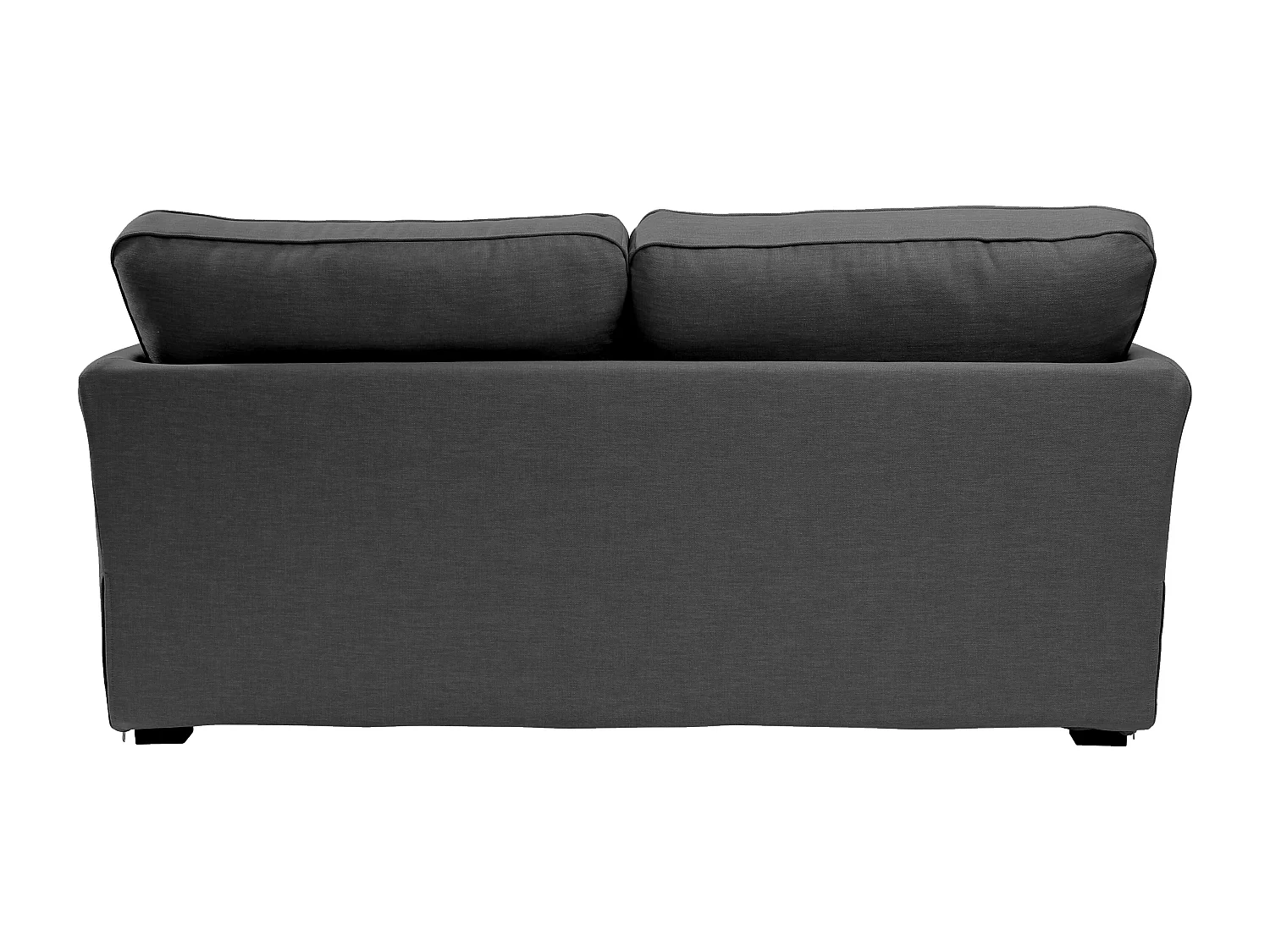 Convertible 6 cm lattes canapé 3 pl ESCAUT 185 cm tissu Tradition Anthracite - Fab. France