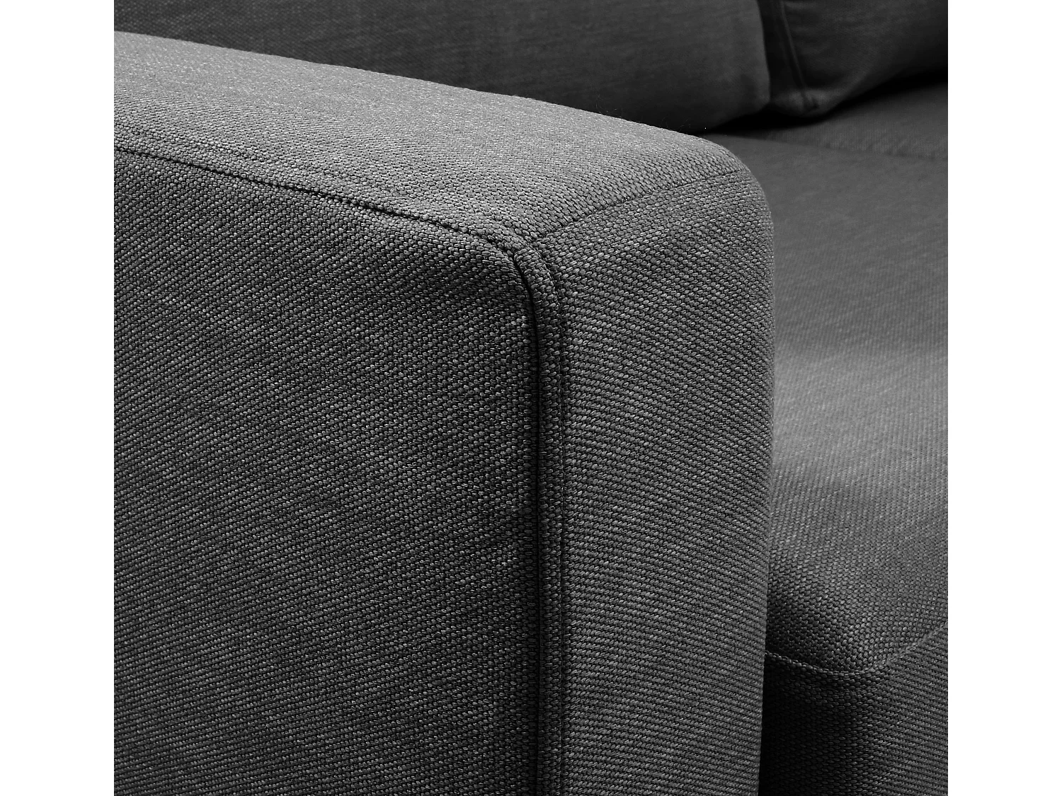 Canapé d'angle convertible 14 cm LYS 260x160 cm Tradition Anthracite - Fab. en France