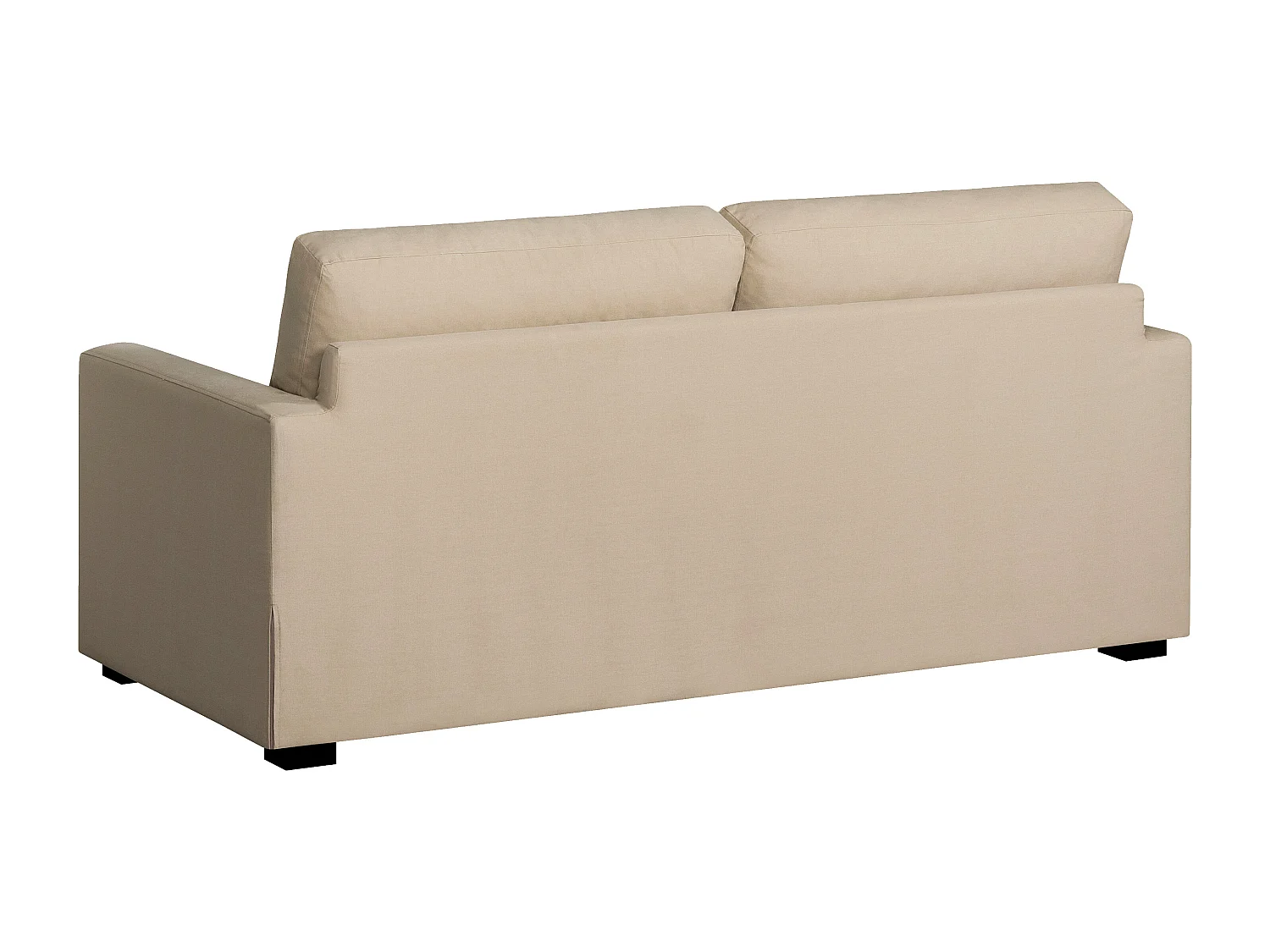 Convertible 14 cm HR 35kg/m³ canapé 3 pl LYS 185 cm tissu Tradition Beige - Fab. France